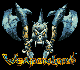 Weapon Lord (Europe) Title Screen